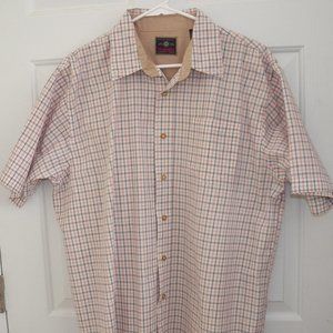 Wrangler Plaid Short Sleeve Button Front Shirt, Lg